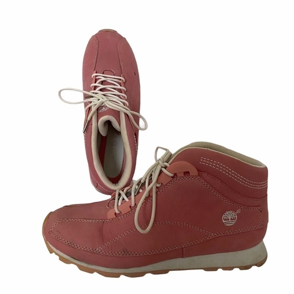 Timberland Barbie Pink Nubuck Ankle boots Leather shoes 8 - Picture 12 of 12